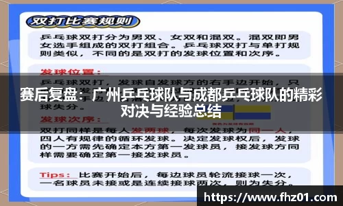 赛后复盘：广州乒乓球队与成都乒乓球队的精彩对决与经验总结