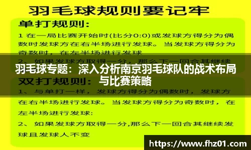 羽毛球专题：深入分析南京羽毛球队的战术布局与比赛策略